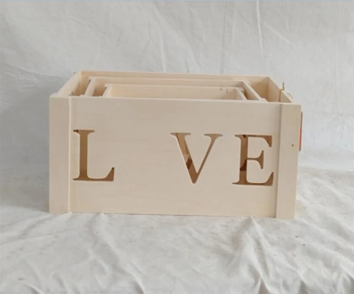 Decorative Farmhouse Wooden Storage Container Boxes